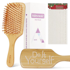 Adevwair Bamboo Brush para crecimiento del cabello con cerdas naturales y suave cepillado