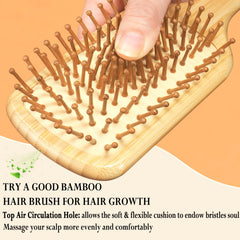 Adevwair Bamboo Brush cerdas naturales para desenredar sin dañar el cabello