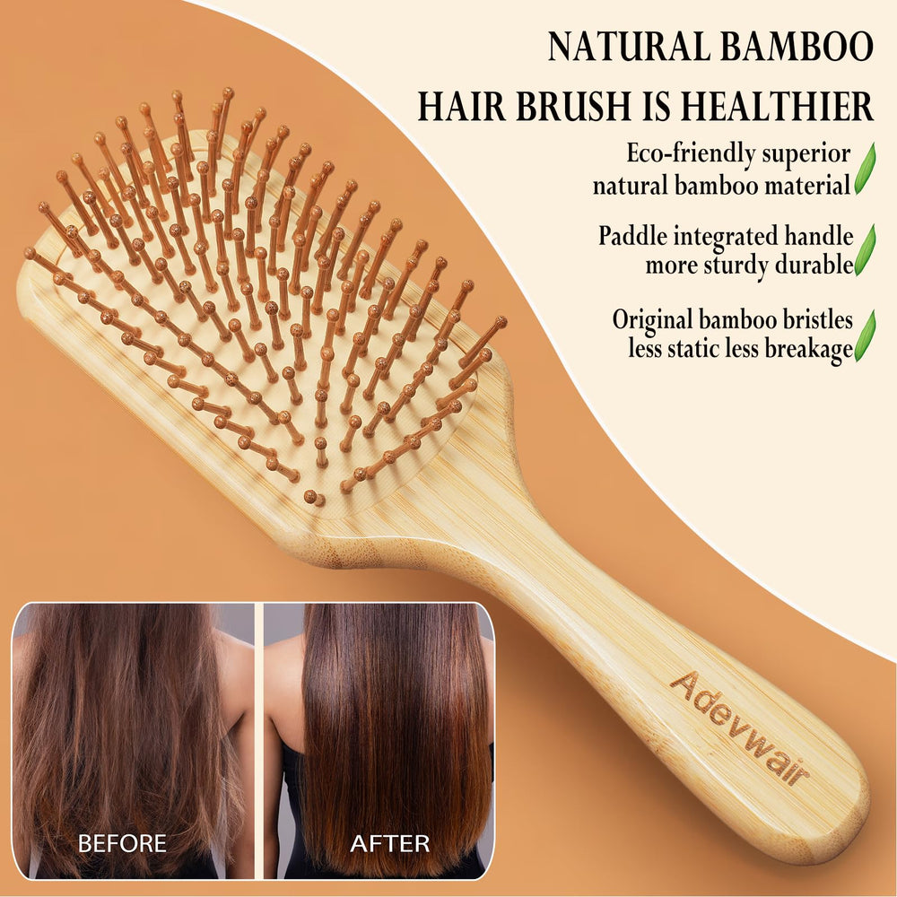 Adevwair Bamboo Brush masaje suave del cuero cabelludo para mayor bienestar
