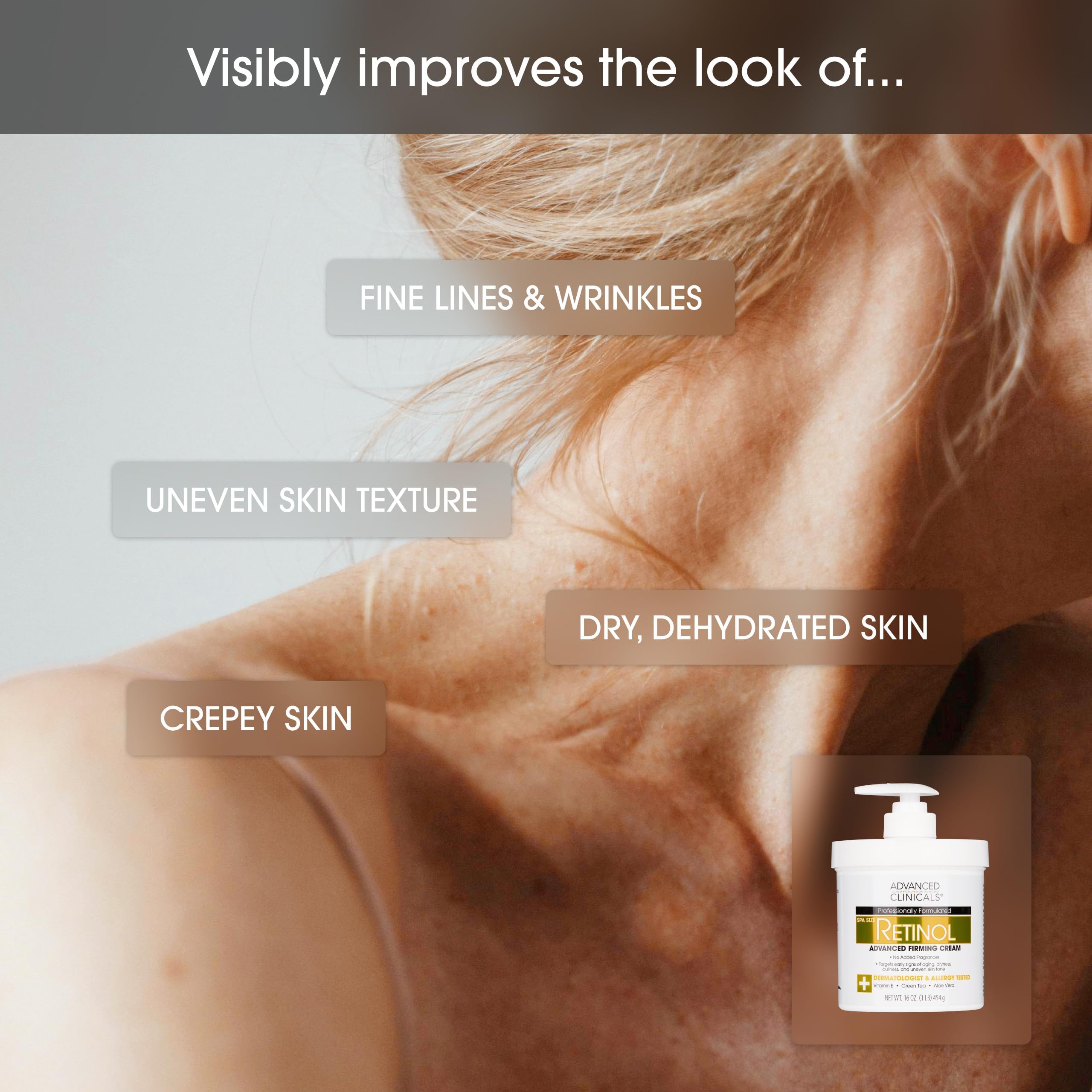 Advanced Clinicals crema hialuronico cuerpo, hidratación profunda y piel más suave.