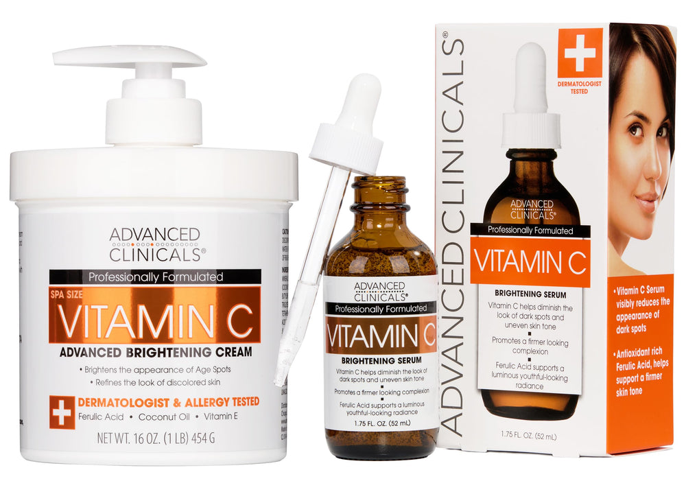 Advanced Clinicals crema vitamina C corporal para brillo e hidratación.