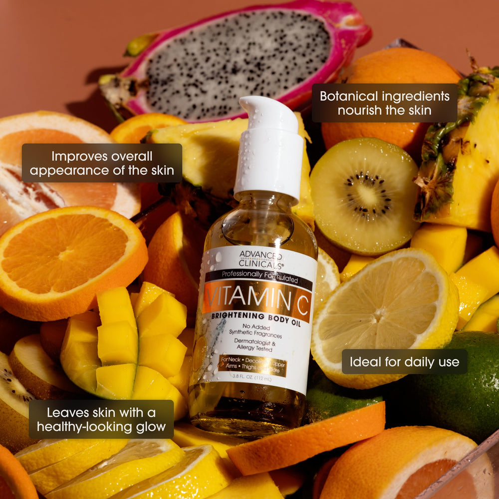 Advanced Clinicals rutina de cuidado corporal con vitamina-c para brillo opcional.
