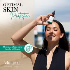 Advanced Skin Care serum-empaque-principal facilita uso diario.