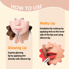 Aeaocvo brocha labios silicona negra, ideal para aplicar brillo sin manchas.