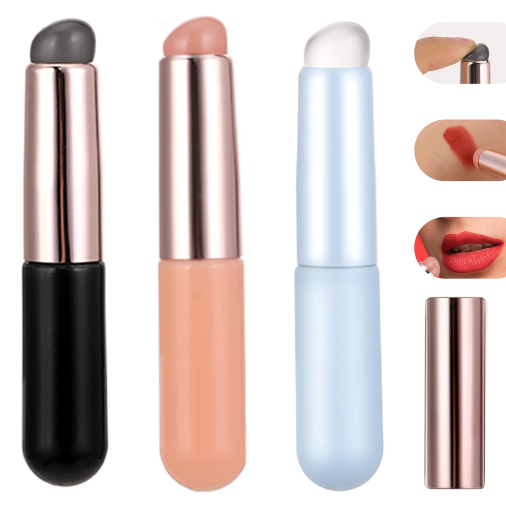 Aeaocvo set de brochas labio silicona frontal, aplicación suave y precisa.