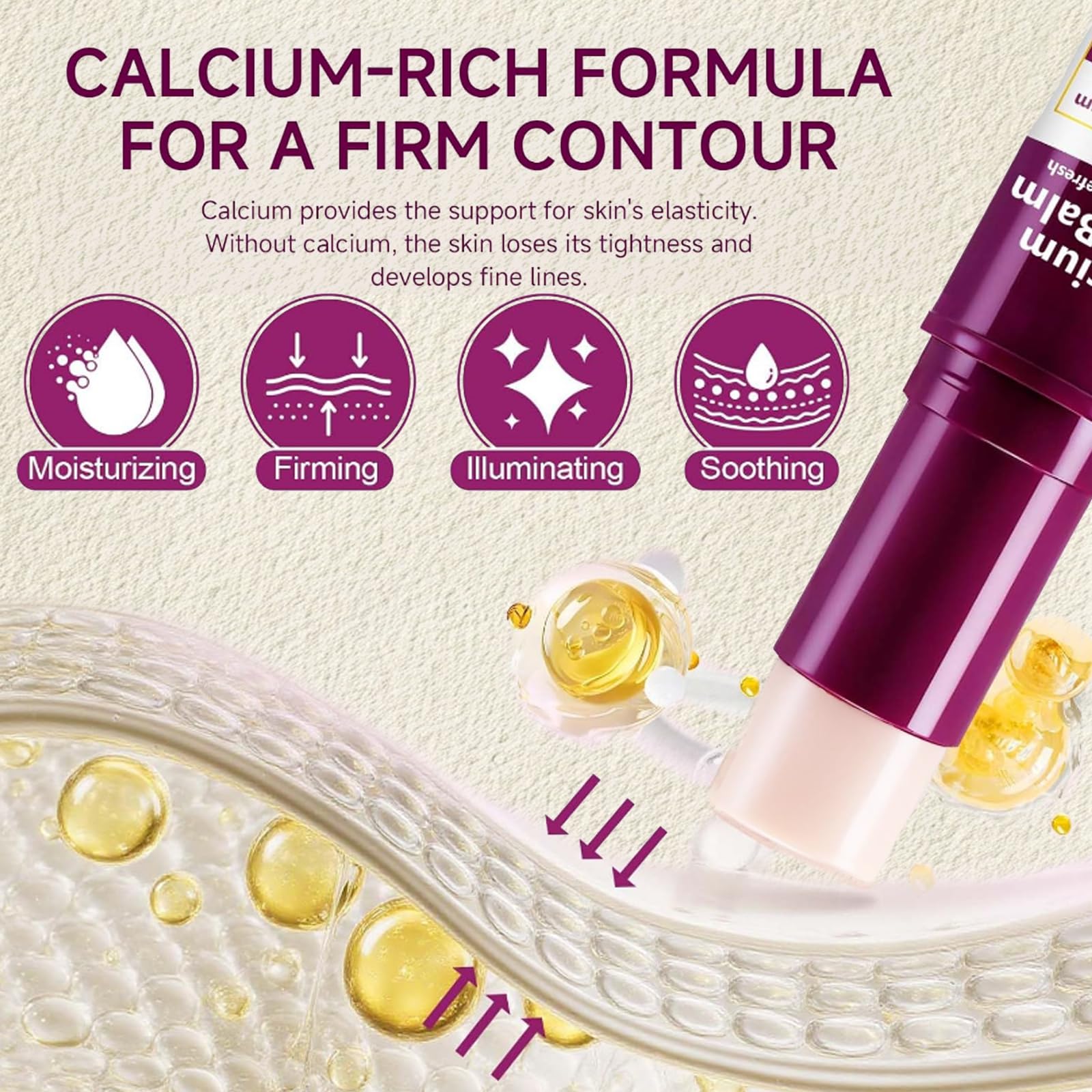 Aedydyce Calcio Volumen aplicación facial precisa para contorno de ojos y cuello