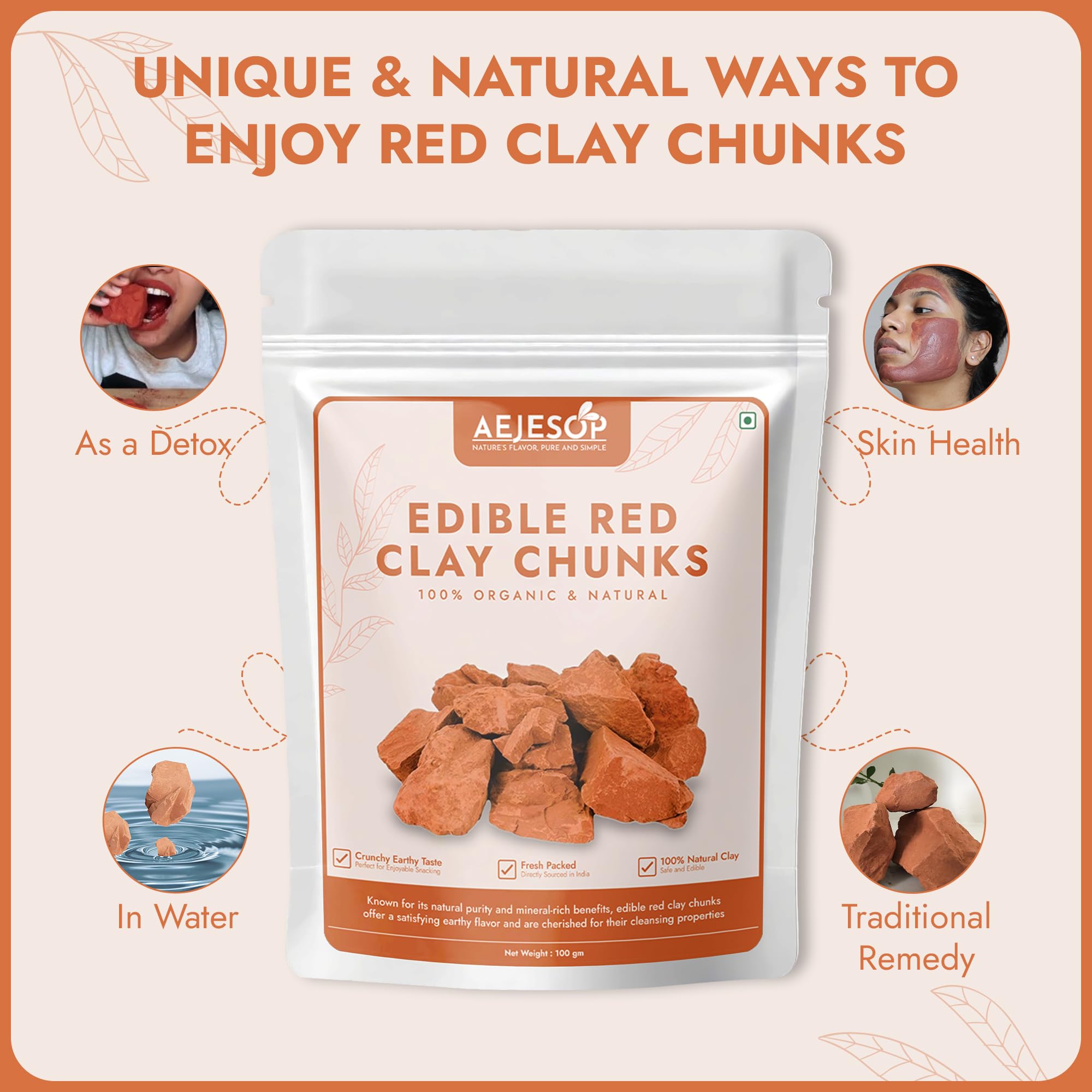 AEJESOP arcilla roja trozos: color natural y experiencia sensorial en la cocina.