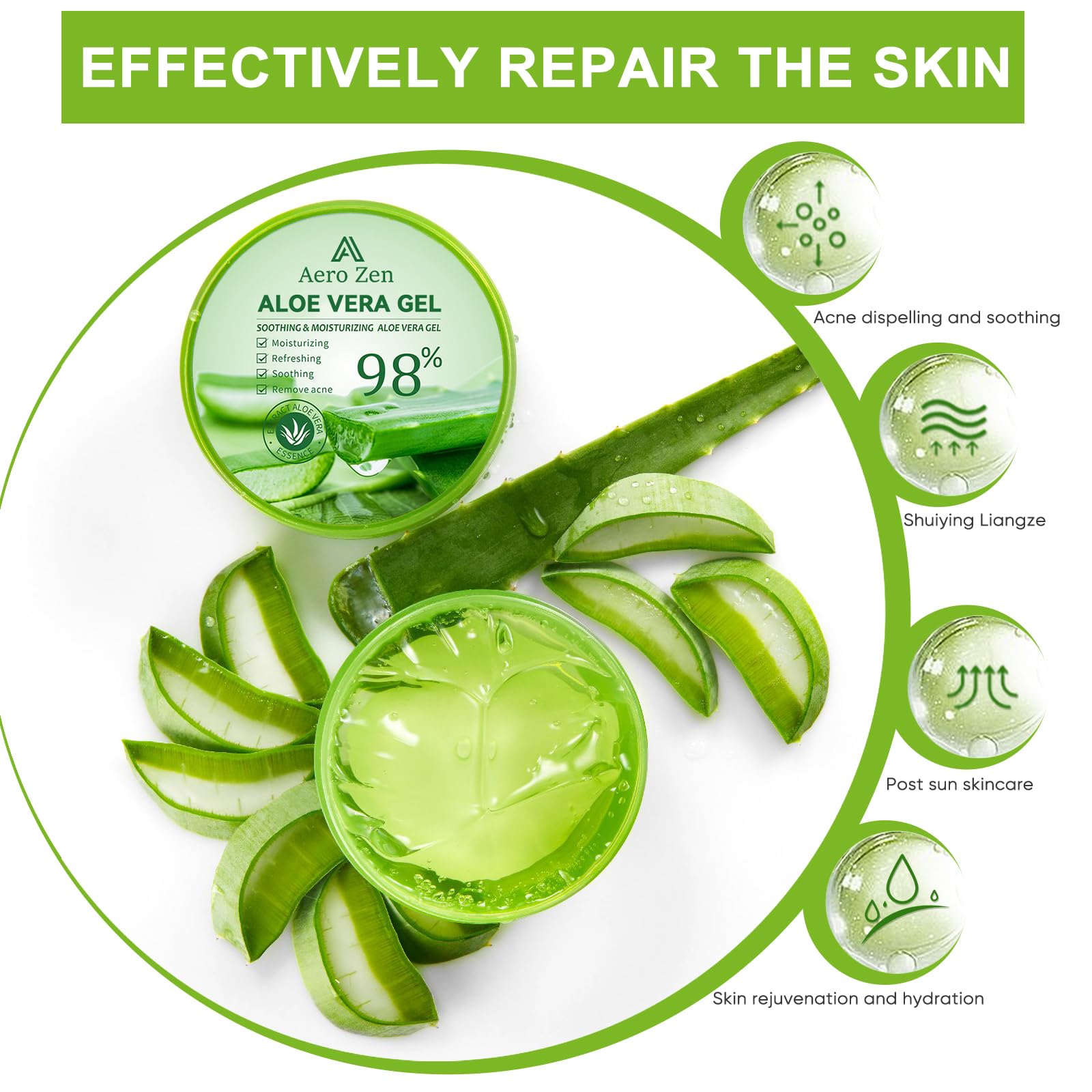 Rutina diaria multipropósito con Aero Zen gel de aloe