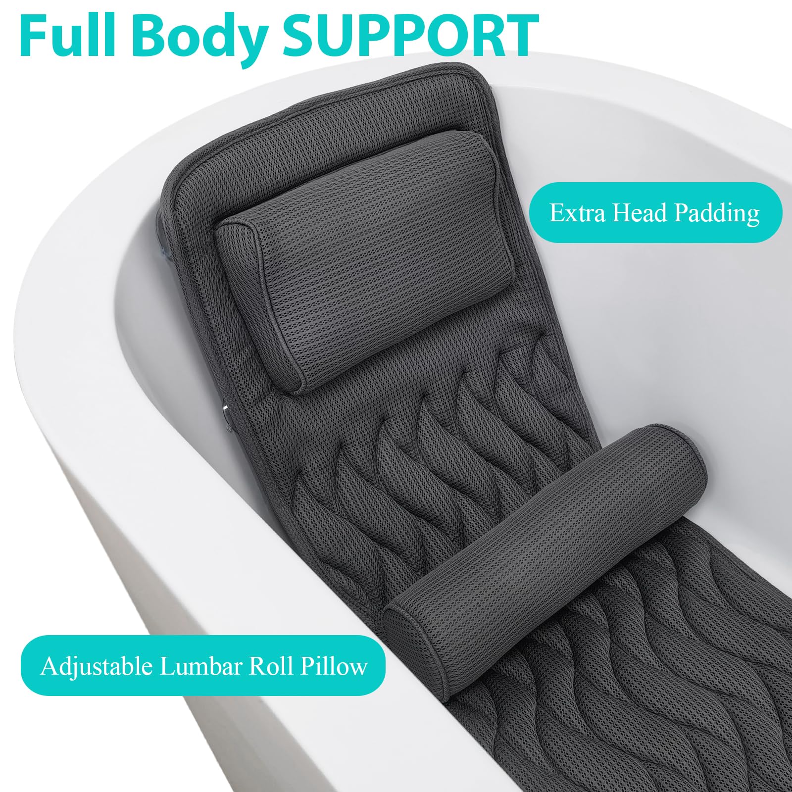 Almohada lumbar independiente de la colección Aerovi para mayor versatilidad.