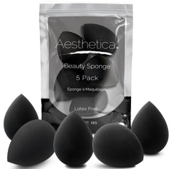 Esponja de maquillaje Aesthetica, libre de latex, para aplicación suave y uniforme.
