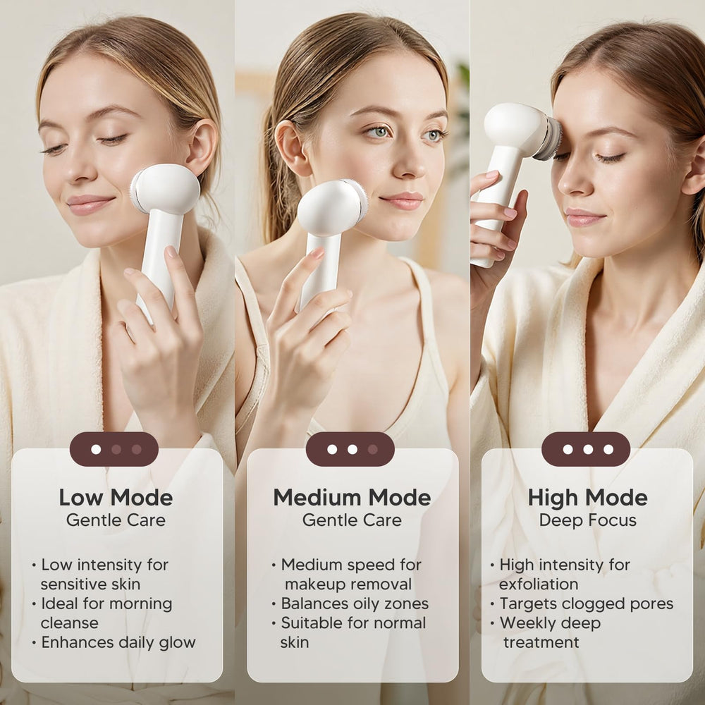 AFEIOFT cepillo facial compacto para uso diario y viajes.