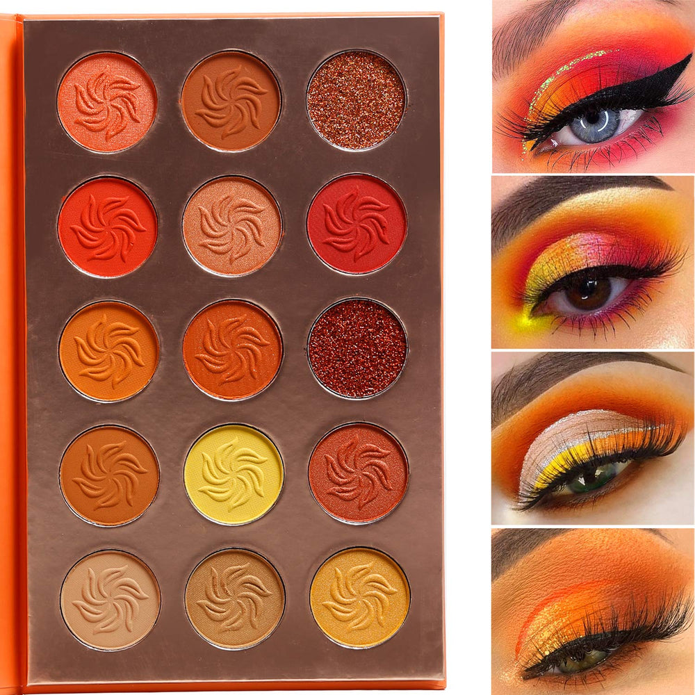 Afflano paleta sombras amanecer 15 colores, look diario suave