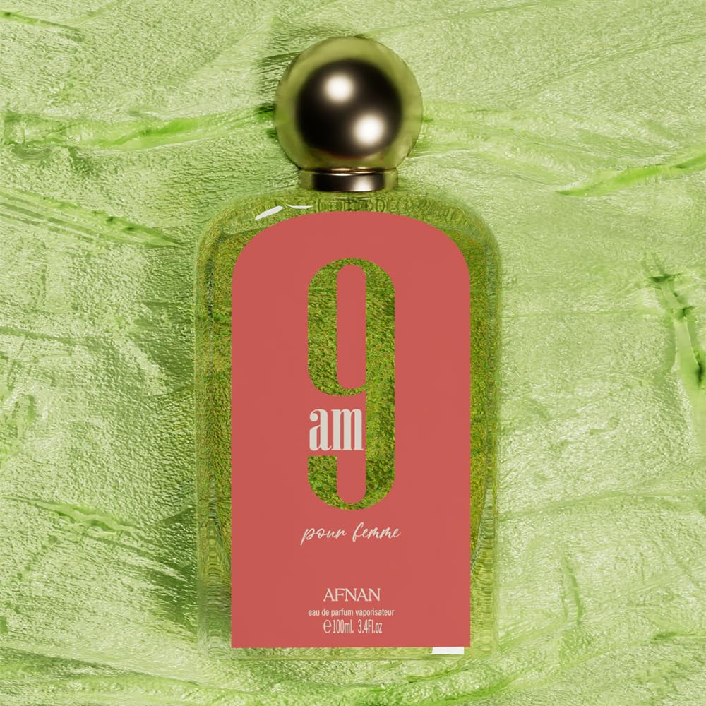 Afnan 9 AM Pour Femme: envase de 100 ml para uso prolongado