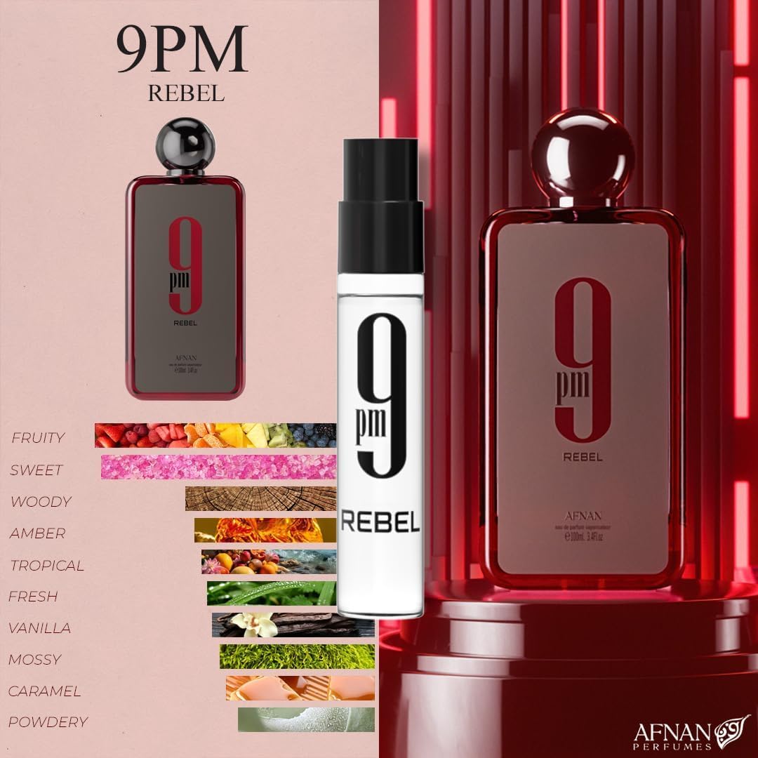 Afnan 9PM Pour Homme mini, fragancia elegante para la noche