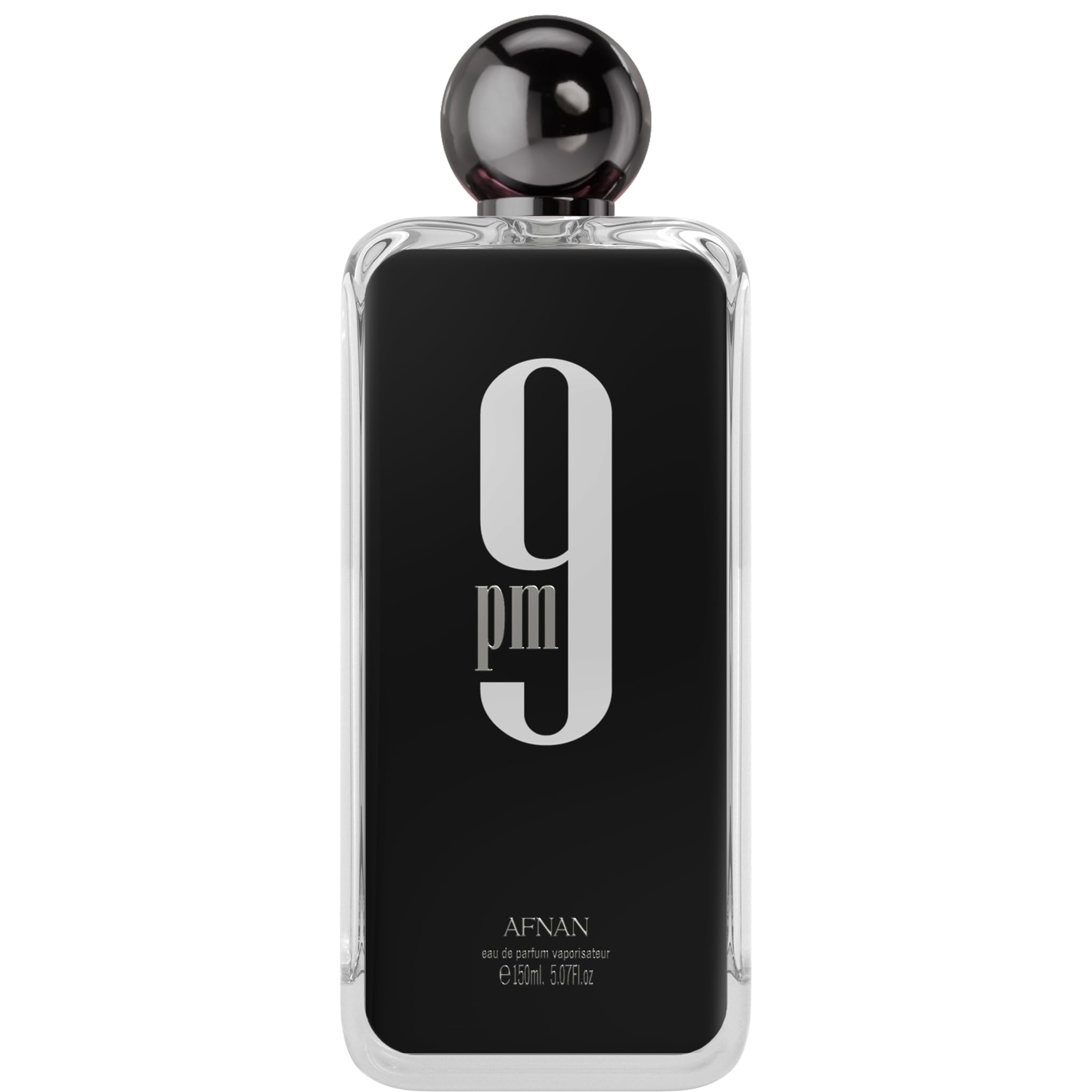 Afnan 9 PM Rebel frasco de perfume, presentación elegante para uso diario.