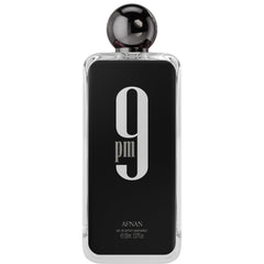 Afnan 9 PM Rebel frasco de perfume, presentación elegante para uso diario.