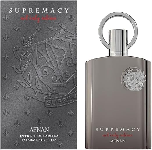 Presentación premium de Afnan Supremacy Pour Homme, ideal como regalo o detalle de lujo.