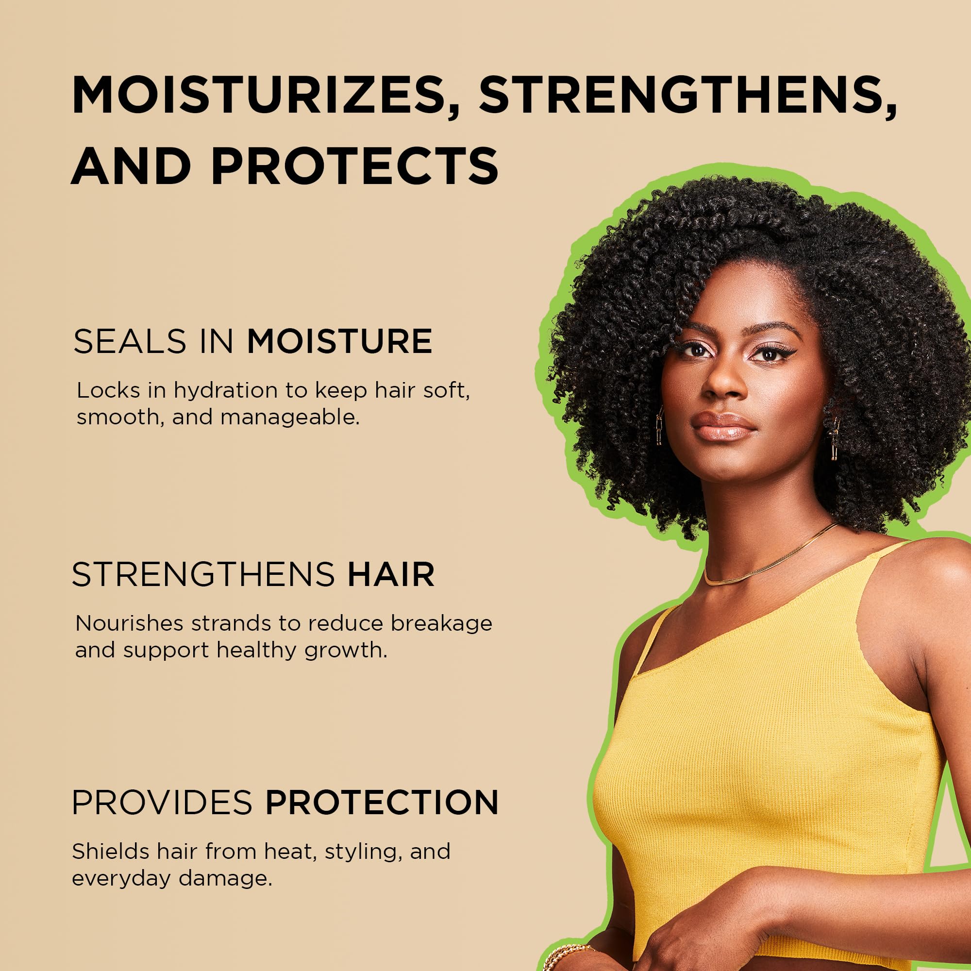 Aceites esenciales de African Pride Moisture Miracle para brillo y nutrición.