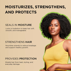 Aceites esenciales de African Pride Moisture Miracle para brillo y nutrición.