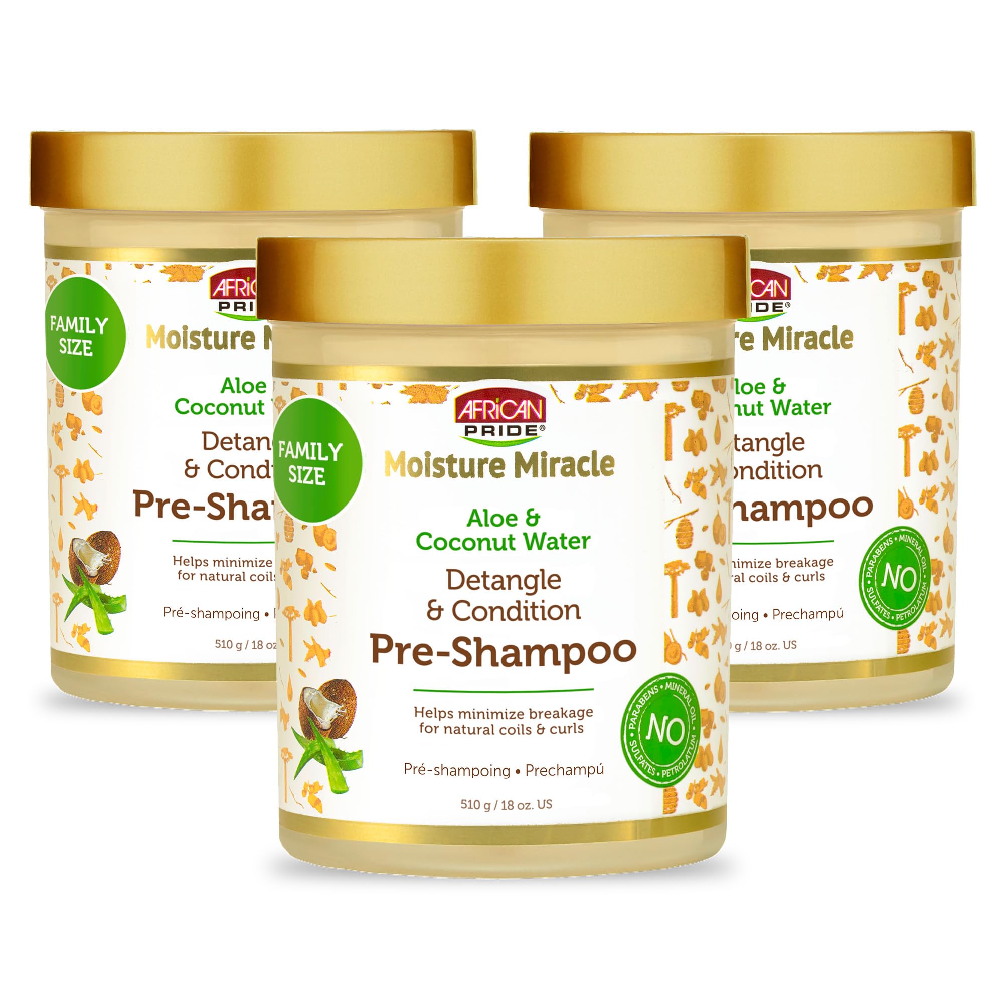 African Pride Moisture Miracle detangler bottle pour for easy pre-wash detangling