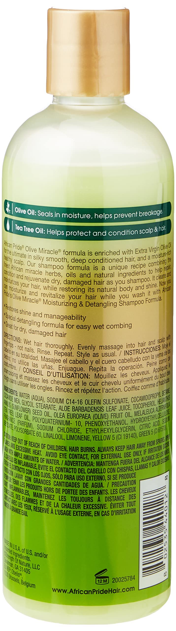Espuma rica del Olive Miracle 2 en 1 para cabello suave