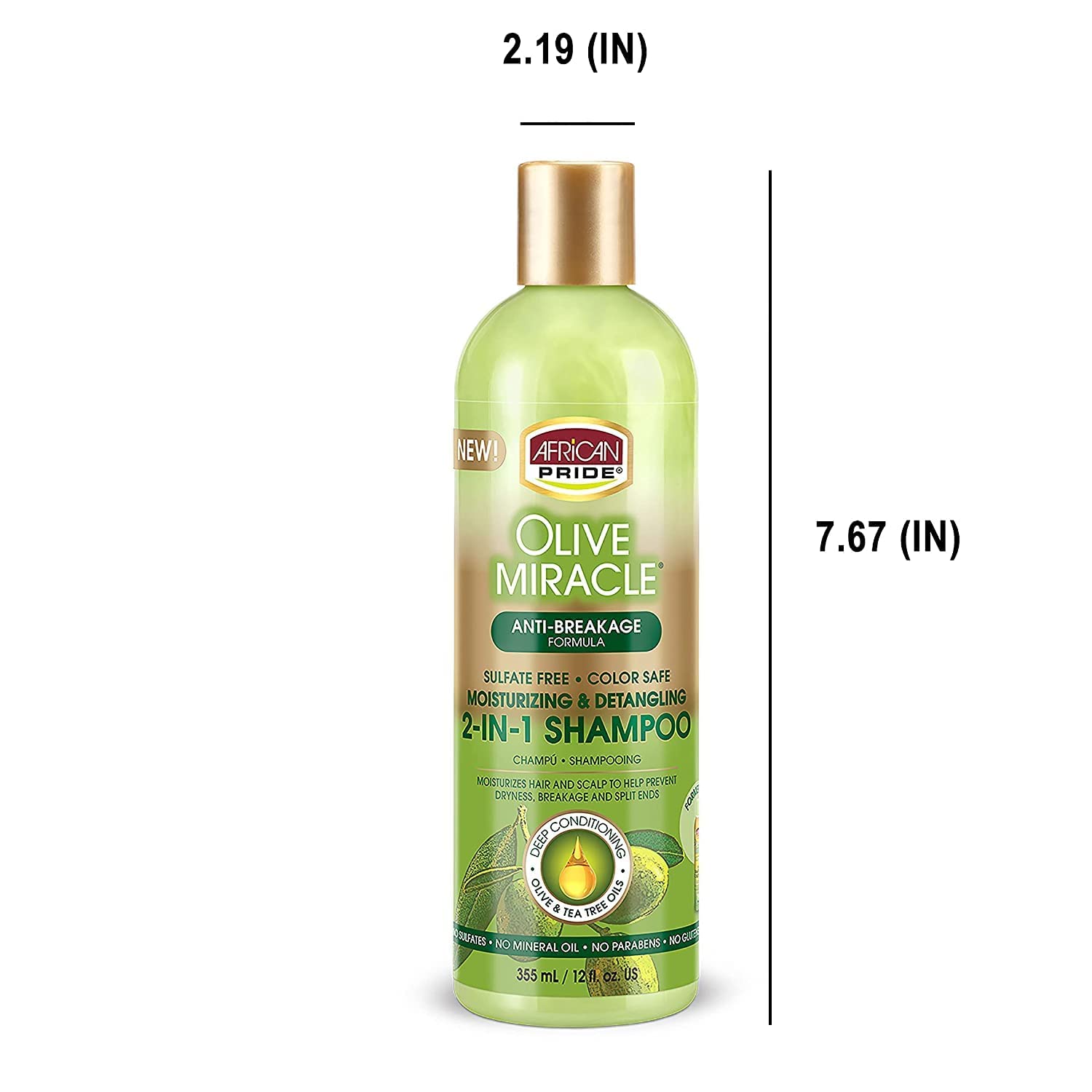 Textura del cabello mejorada con Olive Miracle 2 en 1
