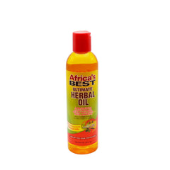 Africa's Best Aceite Herbal Supremo, botella vertido, ideal para cabello y cuero cabelludo.