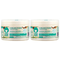 Afro Love Curling Puree sur bocal 8oz, pour définir les boucles et hydrater