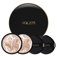 AGE 20's Signature Essence Pact SPF50+ en compacto, acabado natural para uso diario.