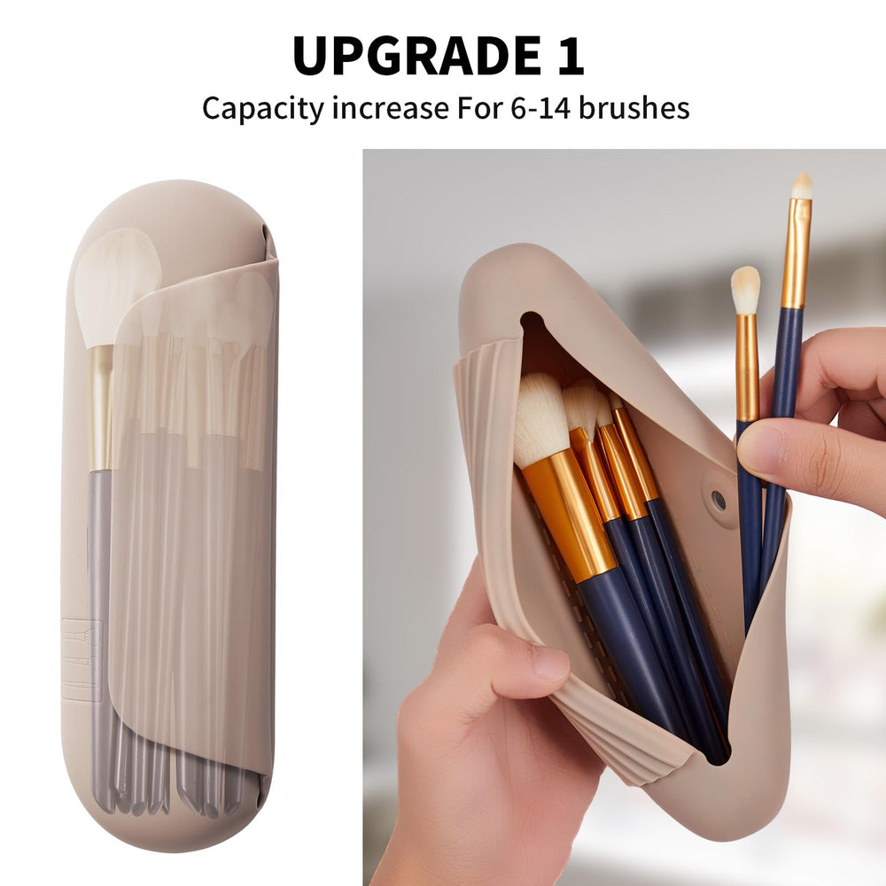 AGIKET estuche de maquillaje de silicona ligero y portátil