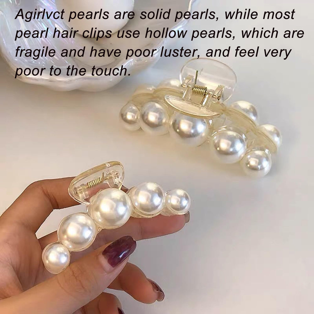 Uso diario con pinza de perla Agirlvct, opción elegante para el día.