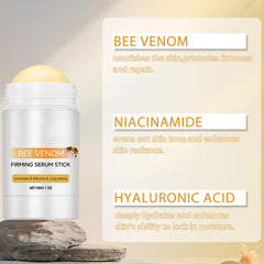 Muestra la tecnica de aplicacion suave de la barra agoname con veneno de abeja