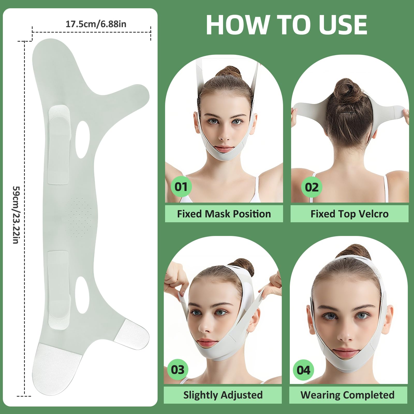 AH AEHIBO elevacion dual mandibula cuello realza suavemente el contorno facial.
