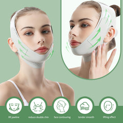 AH AEHIBO mascara en V barbilla muestra definicion sutil para contorno facial.