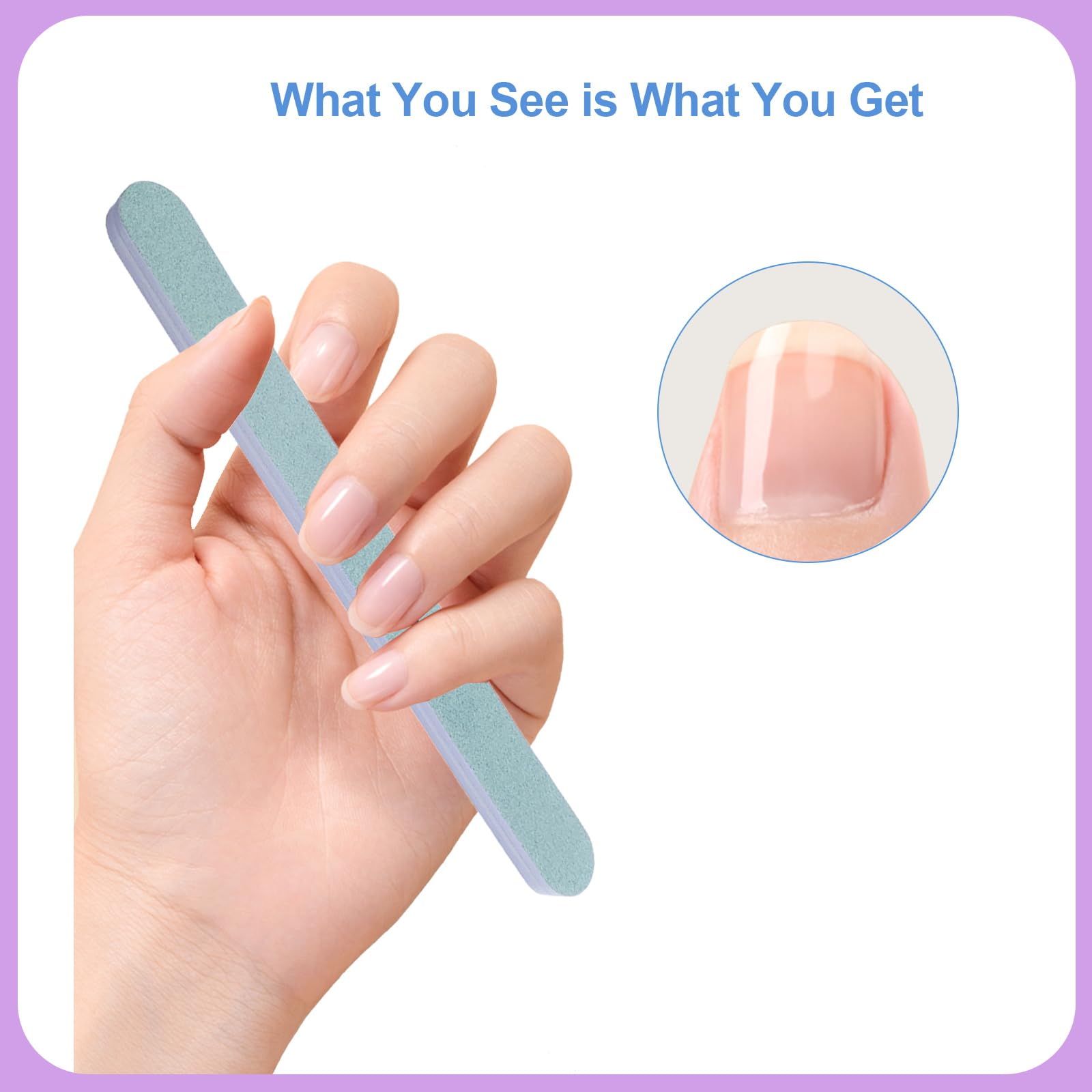 Buffer 7‑Way AhaTopia con siete superficies para uñas naturales o acrílicas.