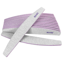 Lima AhaTopia 80-80 doble cara gris para uñas acrílicas y gel, práctico y eficaz.