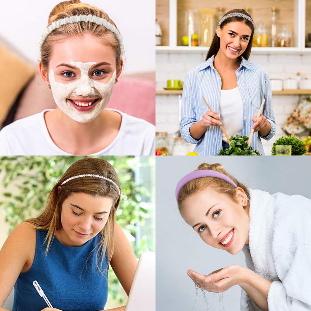 AHONEY diadema ancha púrpura, ideal para peinados recogidos y volumen