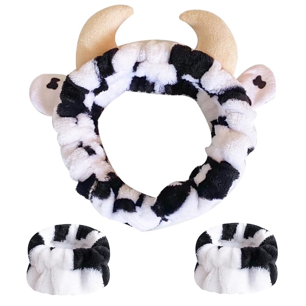 AHONEY diadema orejas de vaca, ideal para mantener el cabello fuera de la cara durante el cuidado facial