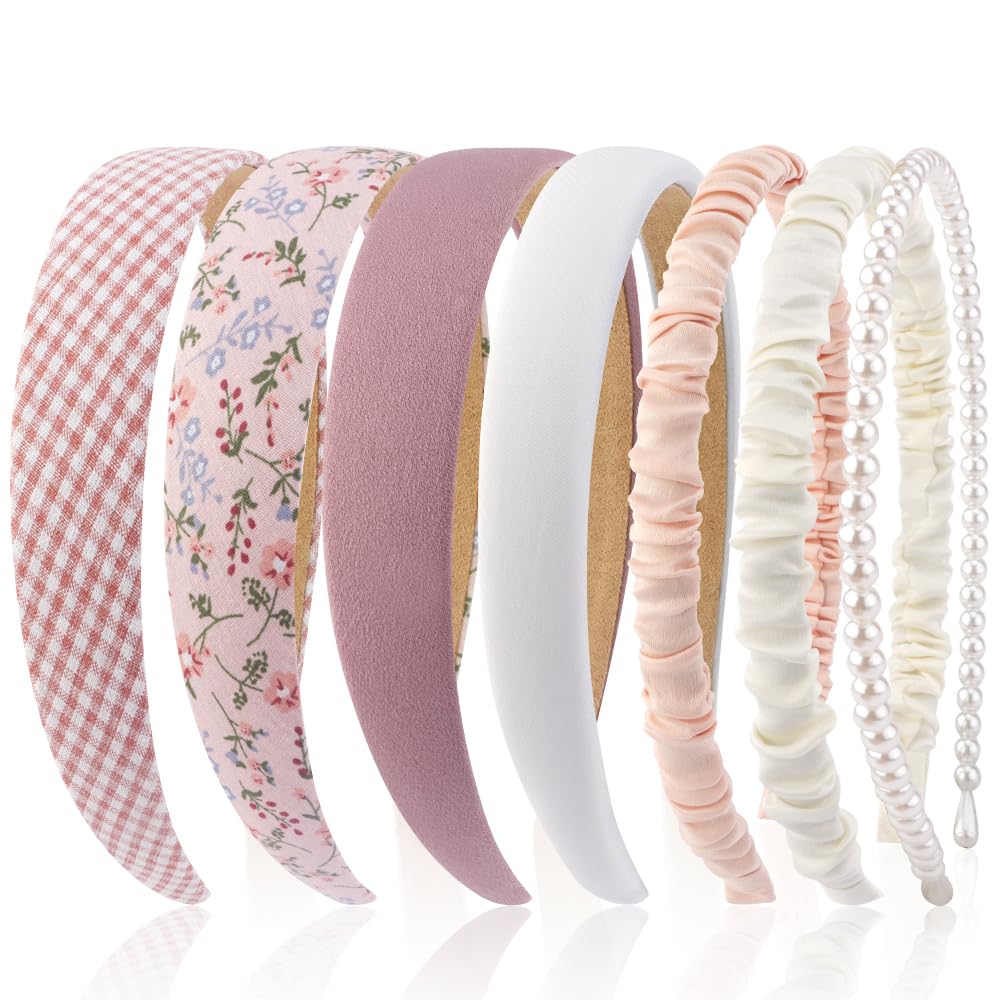 Diadema AHONEY rosa sólido, accesorio cómodo para uso diario.