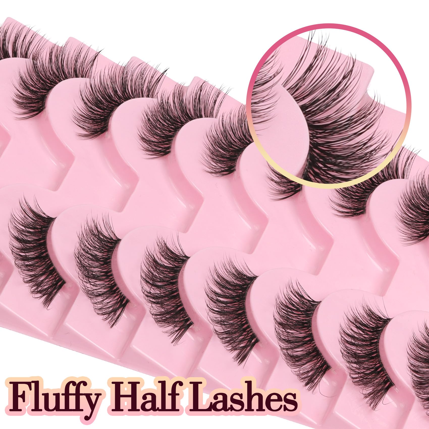 Ahrikiss Half Lashes fácil aplicación para uso rápido.