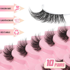 Ahrikiss Half Lashes estilo ojo gato wispy para mirada definida.