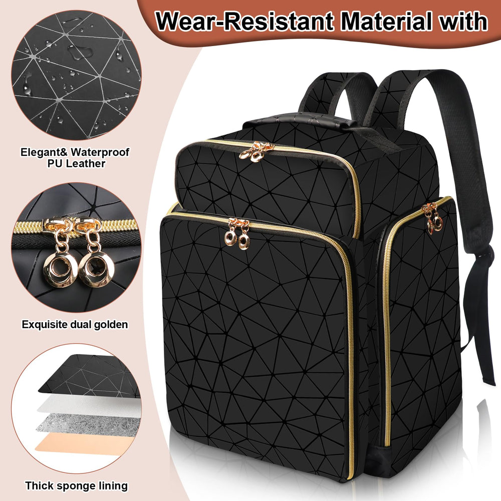ahzske organizador esmalte mochila bolsos removibles permiten personalizar la distribución