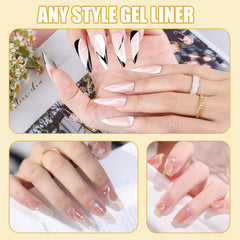 AIBRIT Gel Liner plata brillo para decoración cromada en uñas.