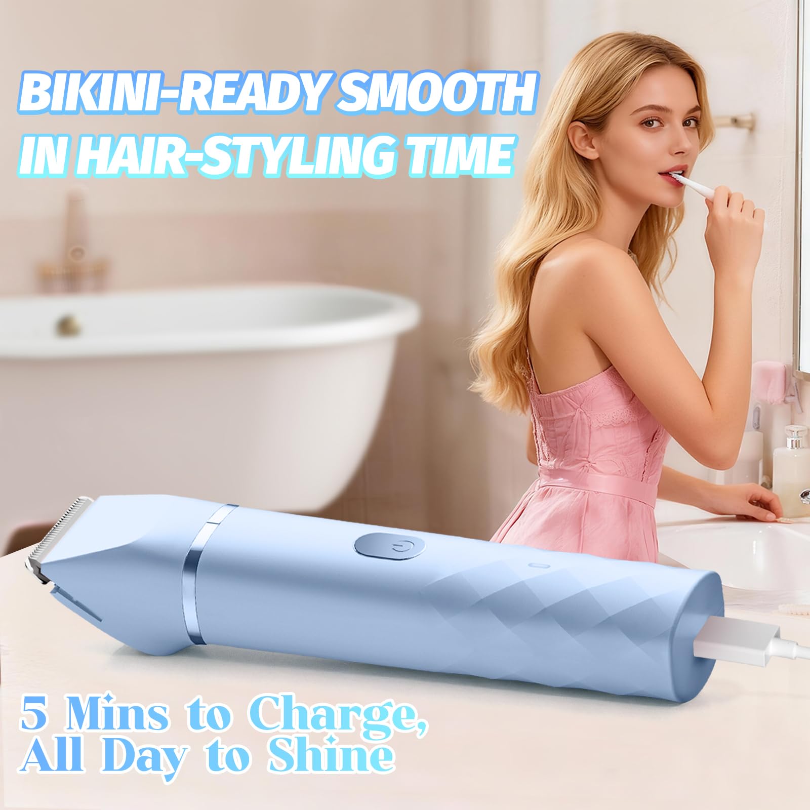 AIDIAM Bikini Trimmer: amigable con piel sensible para menos irritación.