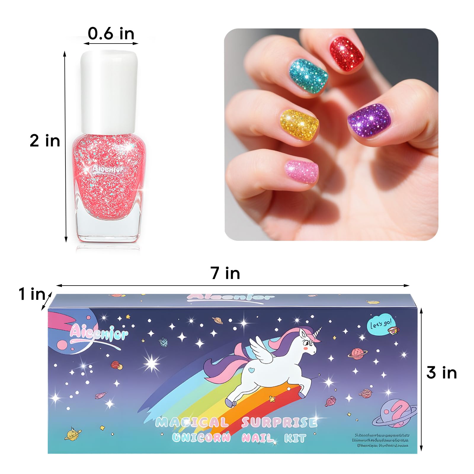 Perfecto para proyectos caseros y regalos: esmalte infantil Aieenjor.