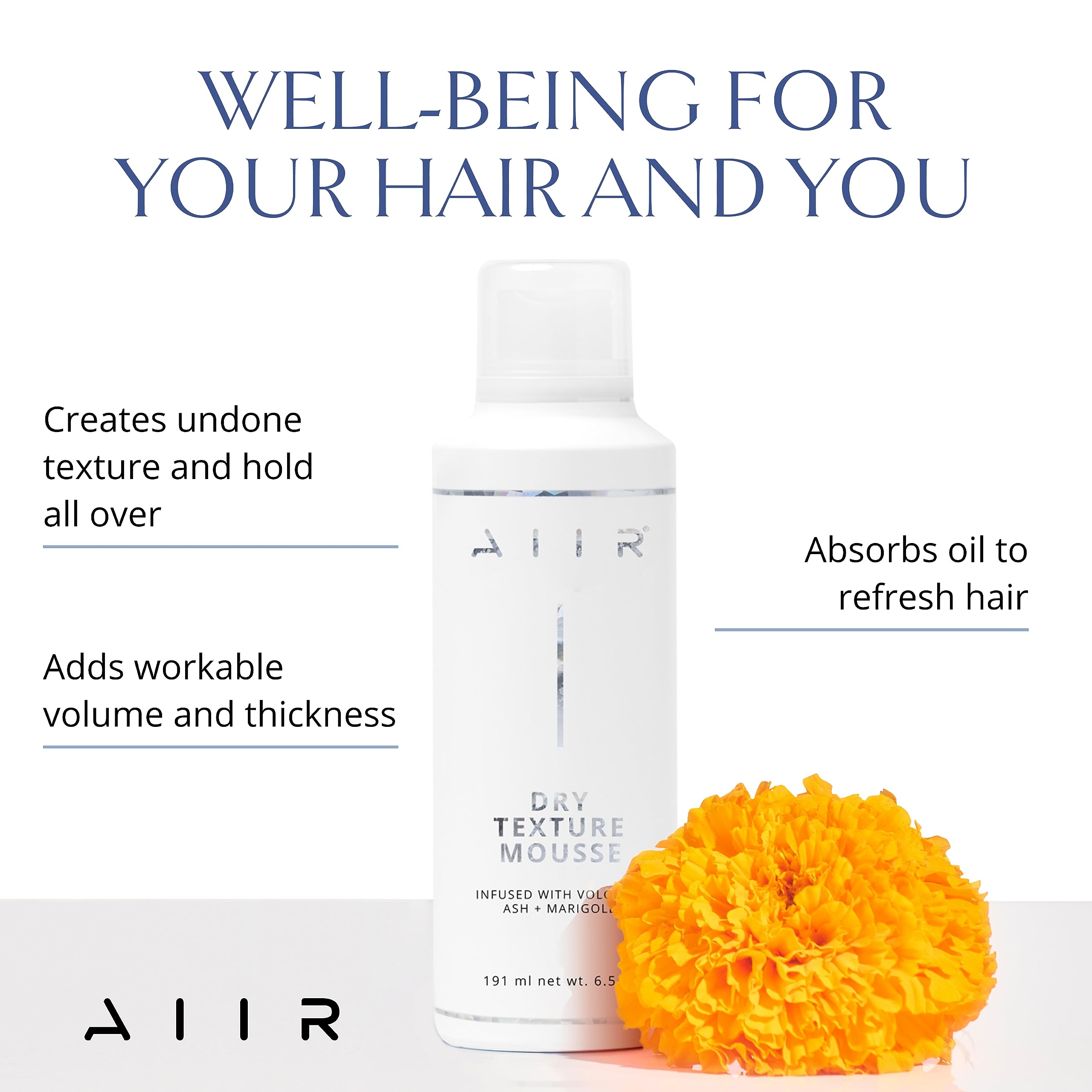 AIIR Mousse Texture Séchée soulève les racines pour une silhouette dynamique.
