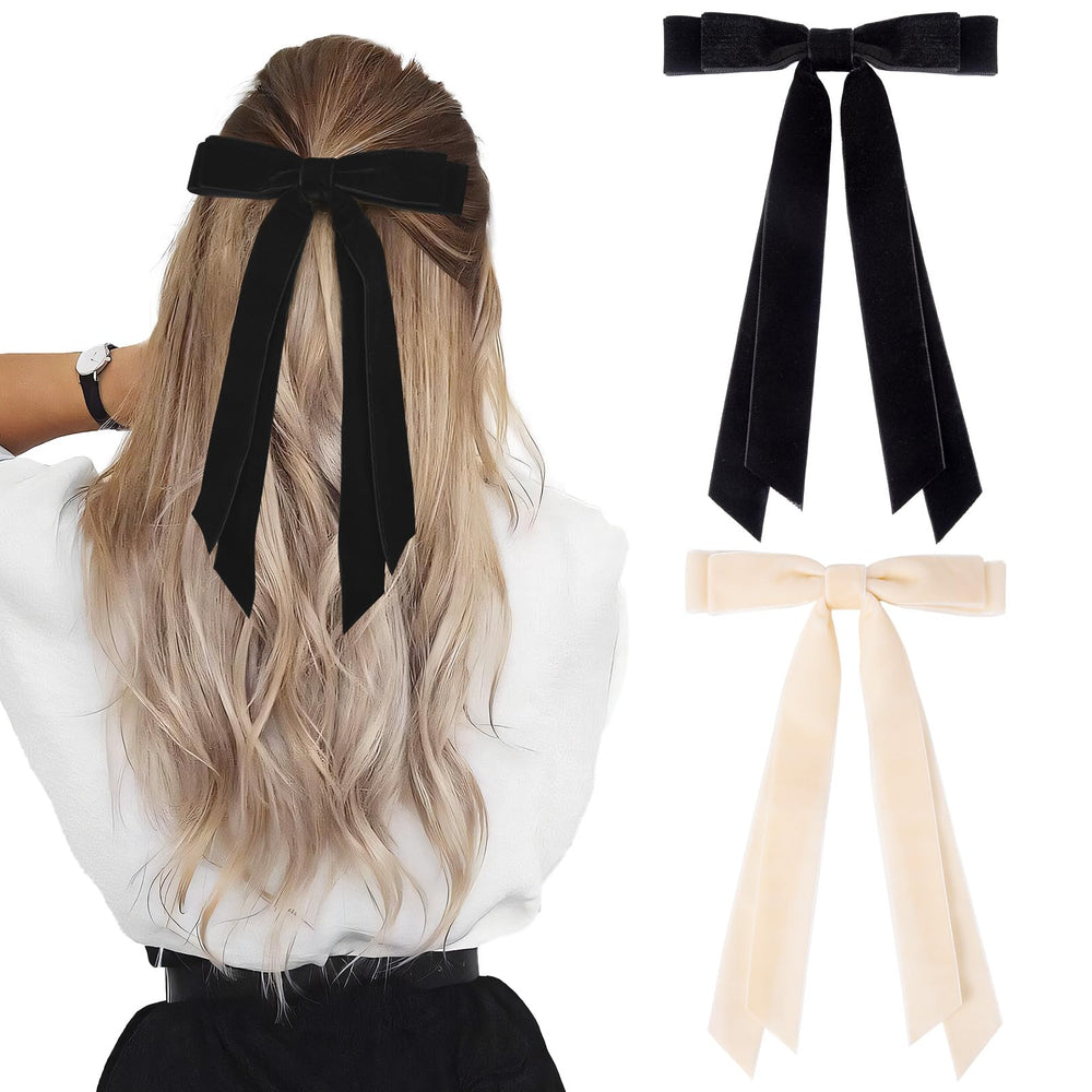 AILEAM lazo cabello seda beige para looks elegantes