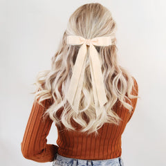 AILEAM lazo cabello seda negro para uso diario