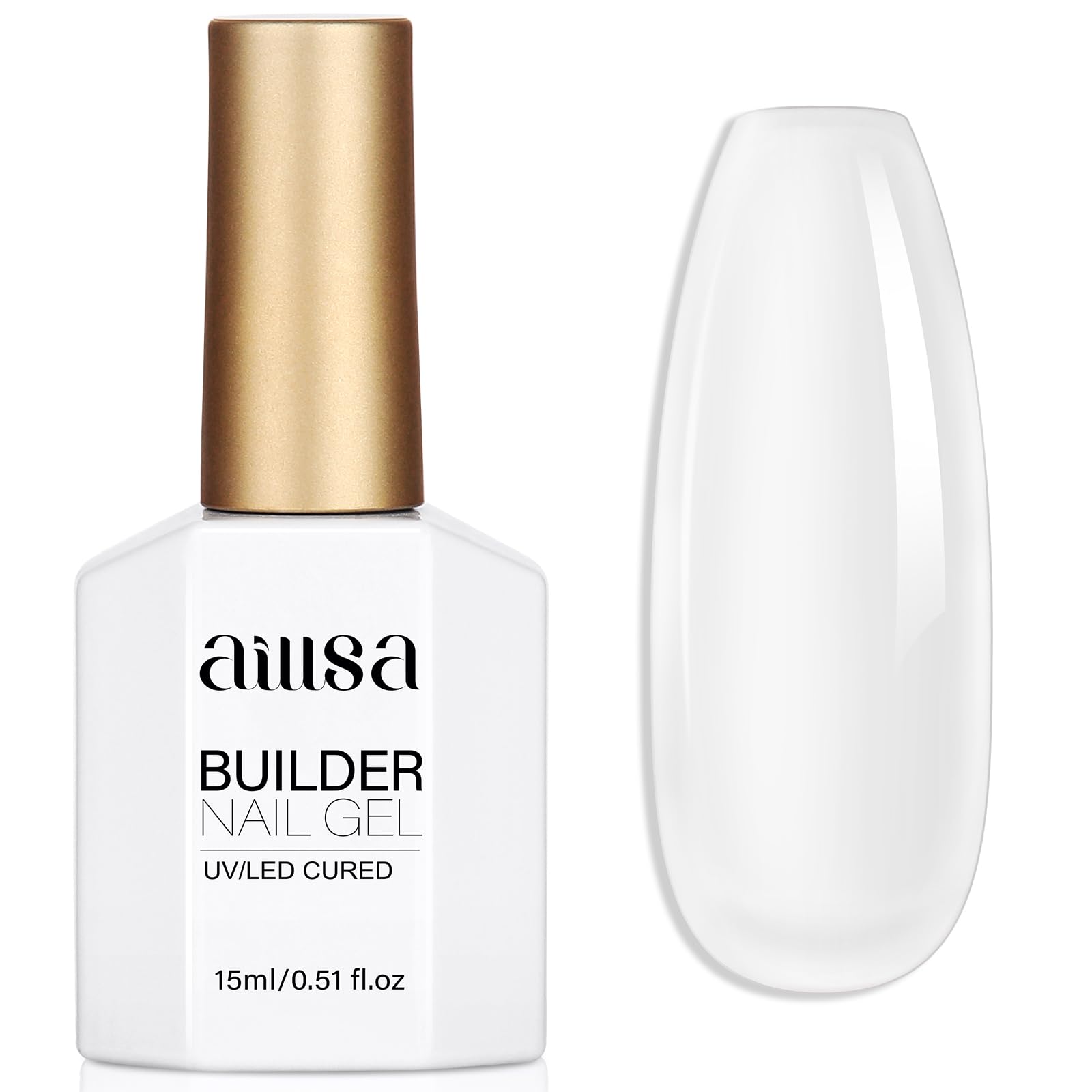 Gel constructor transparente de AILLSA enfoca el ápice para uñas más definidas.
