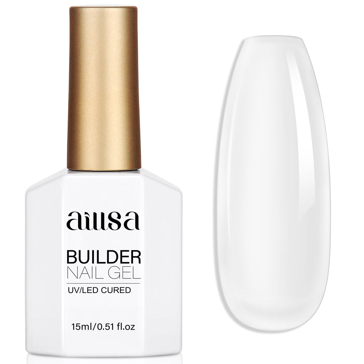 Gel constructor transparente de AILLSA enfoca el ápice para uñas más definidas.